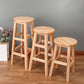Taburete de barra de madera maciza taburete sin brazo sin brazo para comedor