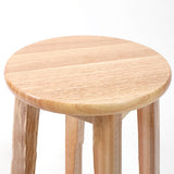 Solid Wood Bar Stool Backless Armless Counter Stool for Dining Room