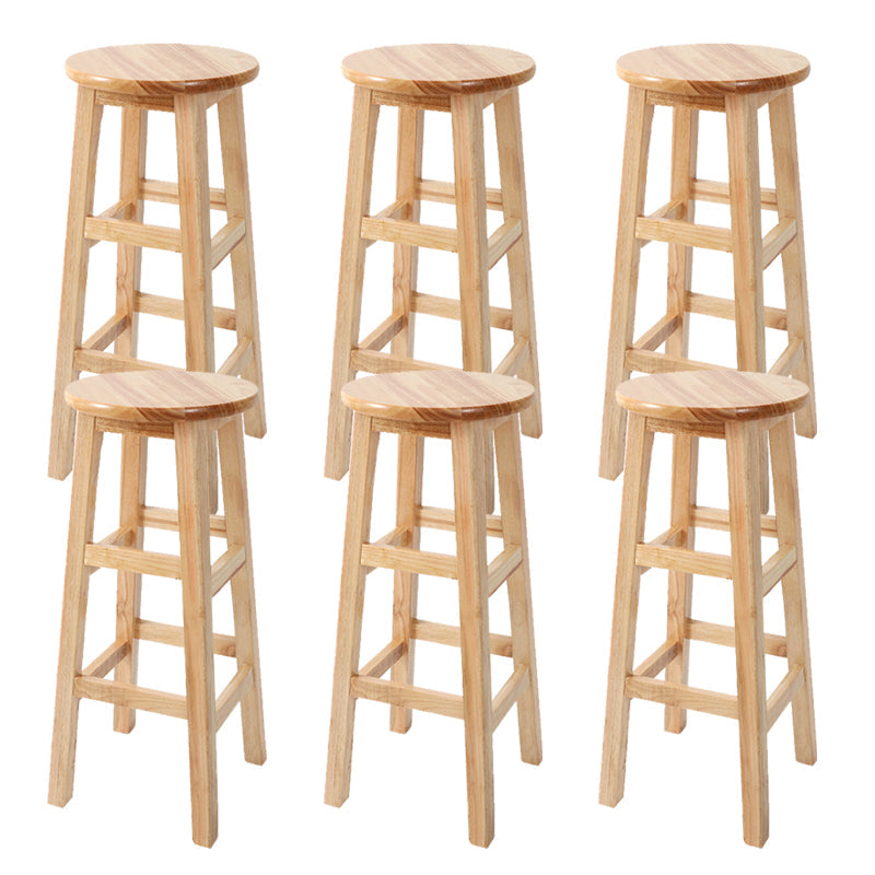 Taburete de barra de madera maciza taburete sin brazo sin brazo para comedor