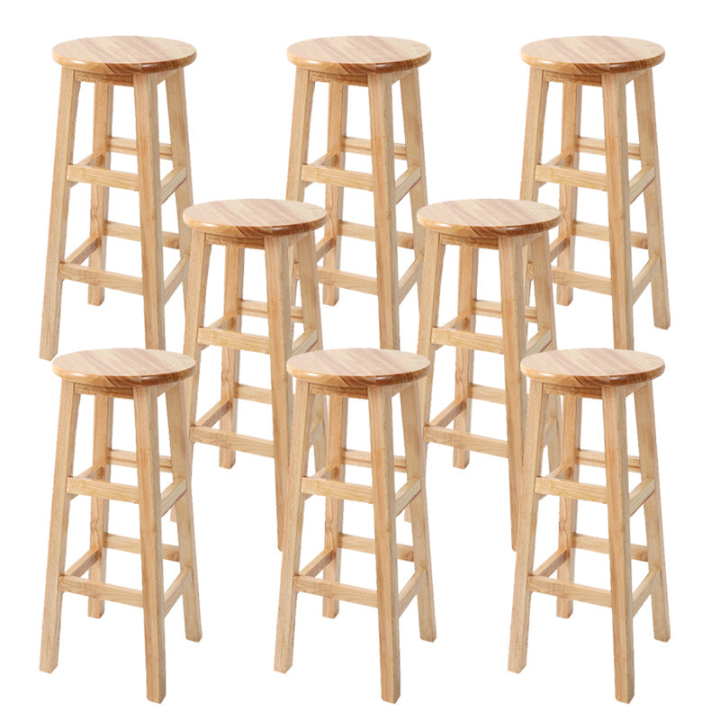 Taburete de barra de madera maciza taburete sin brazo sin brazo para comedor