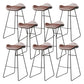 Backless Metal Indoor Counter & Bar Stools Industrial Stools with Black Frame