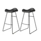 Backless Metal Indoor Counter & Bar Stools Industrial Stools with Black Frame