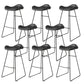 Backless Metal Indoor Counter & Bar Stools Industrial Stools with Black Frame