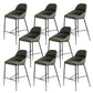 Matte Finish Faux Leather Stools Contemporary Indoor Bar Stools
