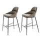 Matte Finish Faux Leather Stools Contemporary Indoor Bar Stools