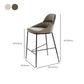 Matte Finish Faux Leather Stools Contemporary Indoor Bar Stools