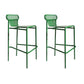 Metallic Finish Indoor Stools Industrial Style Metal Bar Stools Green 2 Piece Set Clearhalo 'Bar Furniture' 'Bar Stools' 'bar_stools' 'furn' 'furn_bar_stools' 'Furniture' 'Kitchen & Dining Furniture' 6747216