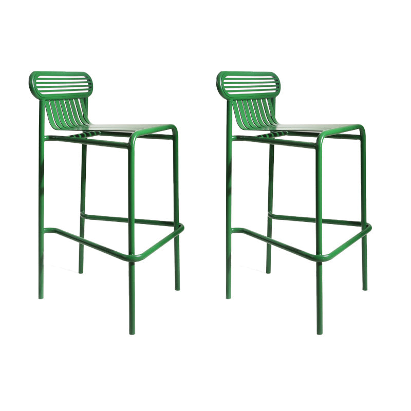 Metallic Finish Indoor Stools Industrial Style Metal Bar Stools Green 2 Piece Set Clearhalo 'Bar Furniture' 'Bar Stools' 'bar_stools' 'furn' 'furn_bar_stools' 'Furniture' 'Kitchen & Dining Furniture' 6747216