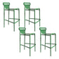 Metallic Finish Indoor Stools Industrial Style Metal Bar Stools Green 4 Piece Set Clearhalo 'Bar Furniture' 'Bar Stools' 'bar_stools' 'furn' 'furn_bar_stools' 'Furniture' 'Kitchen & Dining Furniture' 6747218