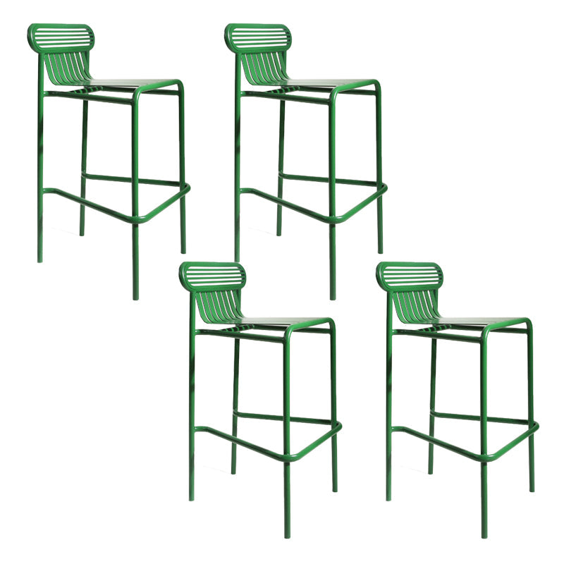 Metallic Finish Indoor Stools Industrial Style Metal Bar Stools Green 4 Piece Set Clearhalo 'Bar Furniture' 'Bar Stools' 'bar_stools' 'furn' 'furn_bar_stools' 'Furniture' 'Kitchen & Dining Furniture' 6747218