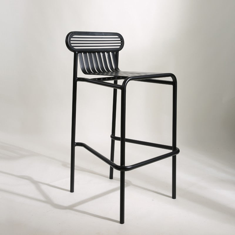 Metallic Finish Indoor Stools Industrial Style Metal Bar Stools Black 1 Piece Clearhalo 'Bar Furniture' 'Bar Stools' 'bar_stools' 'furn' 'furn_bar_stools' 'Furniture' 'Kitchen & Dining Furniture' 6747224