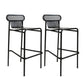 Metallic Finish Indoor Stools Industrial Style Metal Bar Stools Black 2 Piece Set Clearhalo 'Bar Furniture' 'Bar Stools' 'bar_stools' 'furn' 'furn_bar_stools' 'Furniture' 'Kitchen & Dining Furniture' 6747227