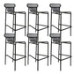 Metallic Finish Indoor Stools Industrial Style Metal Bar Stools Black 6 Piece Set Clearhalo 'Bar Furniture' 'Bar Stools' 'bar_stools' 'furn' 'furn_bar_stools' 'Furniture' 'Kitchen & Dining Furniture' 6747231