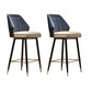 Glam Style Bar Stool Faux Leather Backrest Counter Stool for Bristol Blue 2 Piece Set Clearhalo 'Bar Furniture' 'Bar Stools' 'bar_stools' 'furn' 'furn_bar_stools' 'Furniture' 'Kitchen & Dining Furniture' 6747286