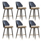 Glam Style Bar Stool Faux Leather Backrest Counter Stool for Bristol Blue 6 Piece Set Clearhalo 'Bar Furniture' 'Bar Stools' 'bar_stools' 'furn' 'furn_bar_stools' 'Furniture' 'Kitchen & Dining Furniture' 6747290