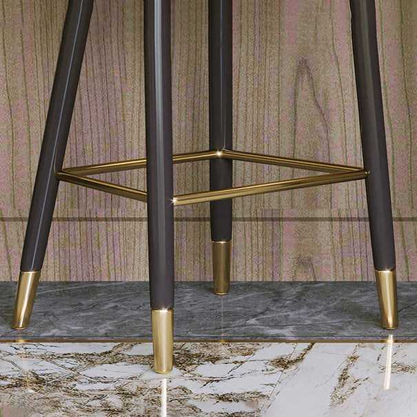 Glam Style Bar Stool Faux Leather Backrest Counter Stool for Bristol Clearhalo 'Bar Furniture' 'Bar Stools' 'bar_stools' 'furn' 'furn_bar_stools' 'Furniture' 'Kitchen & Dining Furniture' 6747291