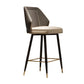Glam Style Bar Stool Faux Leather Backrest Counter Stool for Bristol Gray 1 Piece Clearhalo 'Bar Furniture' 'Bar Stools' 'bar_stools' 'furn' 'furn_bar_stools' 'Furniture' 'Kitchen & Dining Furniture' 6747293