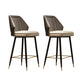 Glam Style Bar Stool Faux Leather Backrest Counter Stool for Bristol Gray 2 Piece Set Clearhalo 'Bar Furniture' 'Bar Stools' 'bar_stools' 'furn' 'furn_bar_stools' 'Furniture' 'Kitchen & Dining Furniture' 6747294