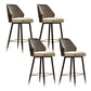 Glam Style Bar Stool Faux Leather Backrest Counter Stool for Bristol Gray 4 Piece Set Clearhalo 'Bar Furniture' 'Bar Stools' 'bar_stools' 'furn' 'furn_bar_stools' 'Furniture' 'Kitchen & Dining Furniture' 6747295