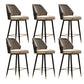 Glam Style Bar Stool Faux Leather Backrest Counter Stool for Bristol Gray 6 Piece Set Clearhalo 'Bar Furniture' 'Bar Stools' 'bar_stools' 'furn' 'furn_bar_stools' 'Furniture' 'Kitchen & Dining Furniture' 6747296