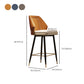 Glam Style Bar Stool Faux Leather Backrest Counter Stool for Bristol Clearhalo 'Bar Furniture' 'Bar Stools' 'bar_stools' 'furn' 'furn_bar_stools' 'Furniture' 'Kitchen & Dining Furniture' 6747301