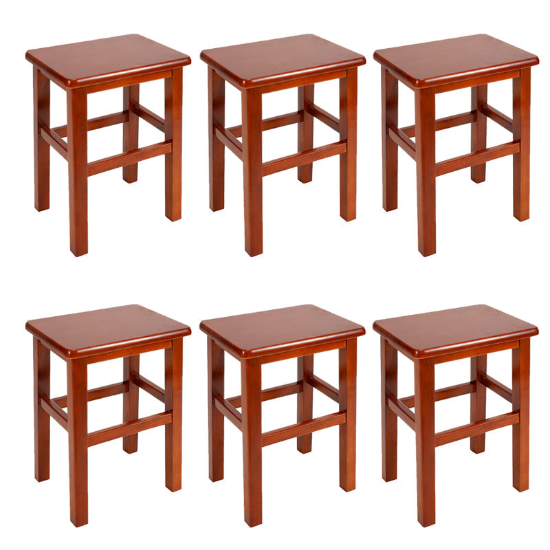 Taburete de barra de madera maciza taburete de mostrador sin respaldo para uso doméstico