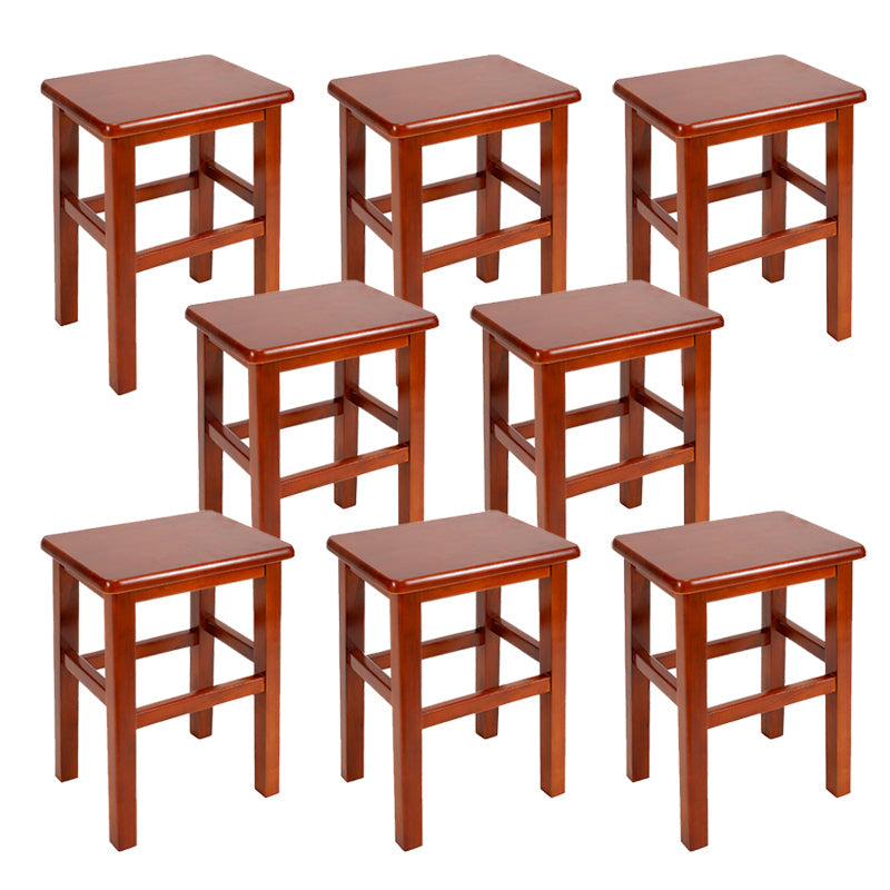 Taburete de barra de madera maciza taburete de mostrador sin respaldo para uso doméstico