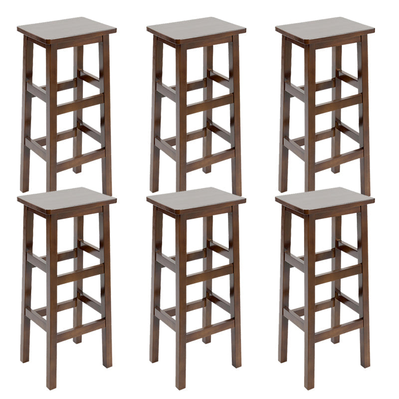 Taburete de barra de madera maciza taburete de mostrador sin respaldo para uso doméstico