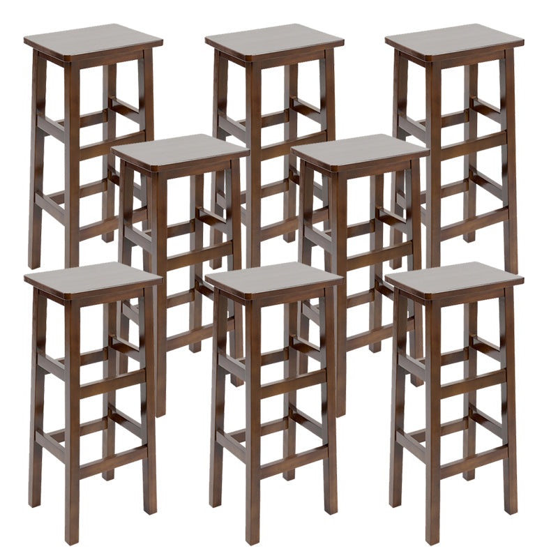 Taburete de barra de madera maciza taburete de mostrador sin respaldo para uso doméstico