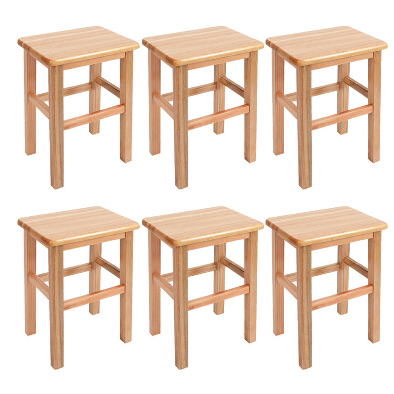 Taburete de barra de madera maciza taburete de mostrador sin respaldo para uso doméstico