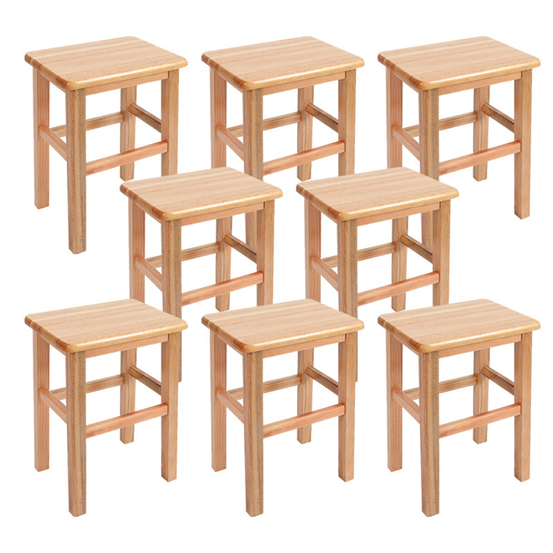 Taburete de barra de madera maciza taburete de mostrador sin respaldo para uso doméstico