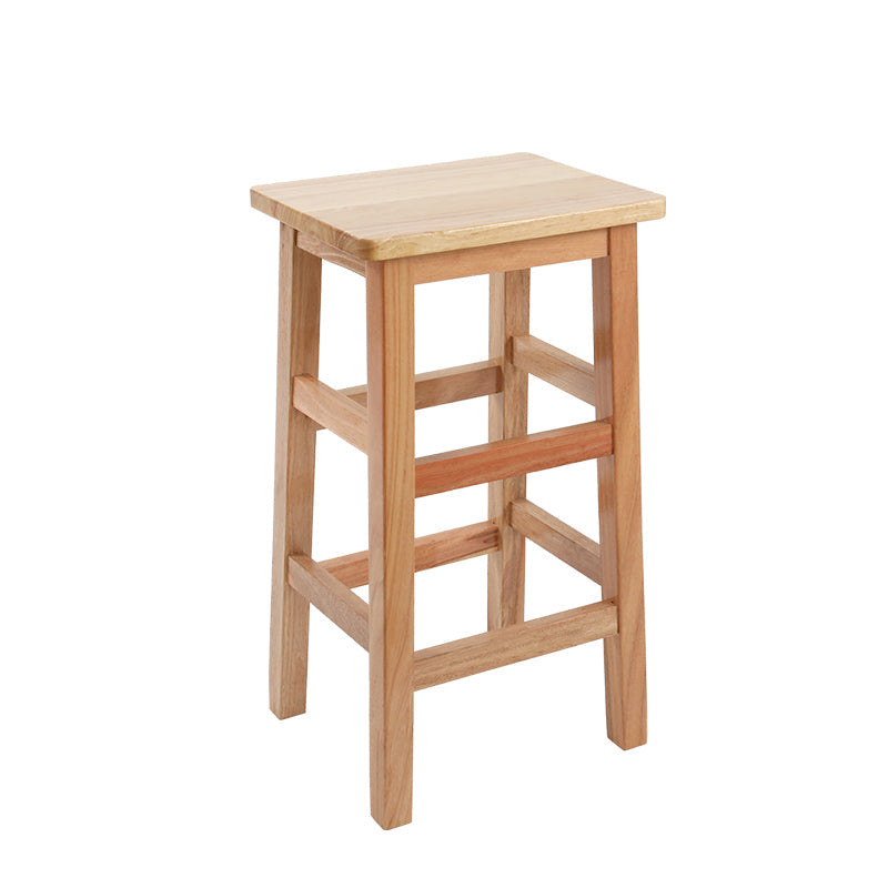 Taburete de barra de madera maciza taburete de mostrador sin respaldo para uso doméstico