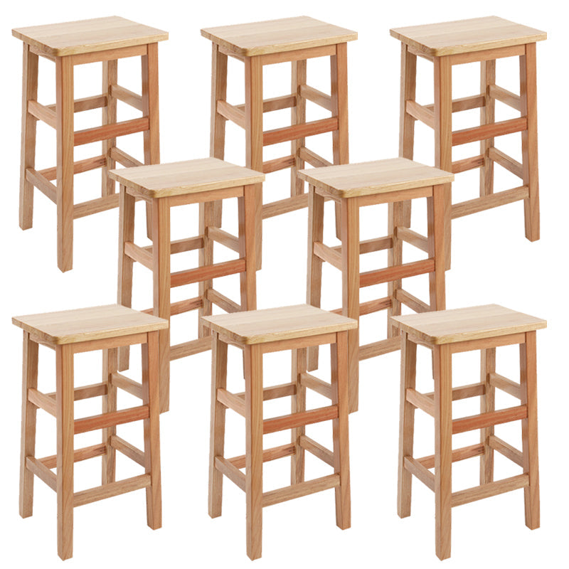 Taburete de barra de madera maciza taburete de mostrador sin respaldo para uso doméstico