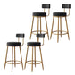 Industrial Velvet Counter & Bar Stools Matte Finish Indoor Stools Black 4 Piece Set Clearhalo 'Bar Furniture' 'Bar Stools' 'bar_stools' 'furn' 'furn_bar_stools' 'Furniture' 'Kitchen & Dining Furniture' 6747490