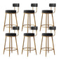 Industrial Velvet Counter & Bar Stools Matte Finish Indoor Stools Black 6 Piece Set Clearhalo 'Bar Furniture' 'Bar Stools' 'bar_stools' 'furn' 'furn_bar_stools' 'Furniture' 'Kitchen & Dining Furniture' 6747492