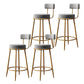 Industrial Velvet Counter & Bar Stools Matte Finish Indoor Stools Gray 4 Piece Set Clearhalo 'Bar Furniture' 'Bar Stools' 'bar_stools' 'furn' 'furn_bar_stools' 'Furniture' 'Kitchen & Dining Furniture' 6747505