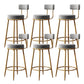 Industrial Velvet Counter & Bar Stools Matte Finish Indoor Stools Gray 6 Piece Set Clearhalo 'Bar Furniture' 'Bar Stools' 'bar_stools' 'furn' 'furn_bar_stools' 'Furniture' 'Kitchen & Dining Furniture' 6747506