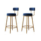 Industrial Velvet Counter & Bar Stools Matte Finish Indoor Stools Blue 2 Piece Set Clearhalo 'Bar Furniture' 'Bar Stools' 'bar_stools' 'furn' 'furn_bar_stools' 'Furniture' 'Kitchen & Dining Furniture' 6747509