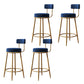 Industrial Velvet Counter & Bar Stools Matte Finish Indoor Stools Blue 4 Piece Set Clearhalo 'Bar Furniture' 'Bar Stools' 'bar_stools' 'furn' 'furn_bar_stools' 'Furniture' 'Kitchen & Dining Furniture' 6747510