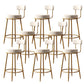 Industrial Velvet Counter & Bar Stools Matte Finish Indoor Stools White 8 Piece Set Clearhalo 'Bar Furniture' 'Bar Stools' 'bar_stools' 'furn' 'furn_bar_stools' 'Furniture' 'Kitchen & Dining Furniture' 6747516