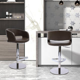 Modern Leather Bar Stool Adjustable Backrest Counter Stool for Bristol
