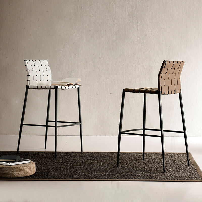 Modern Style Bar Stool Leather Backrest Counter Stool with Metal Legs Clearhalo 'Bar Furniture' 'Bar Stools' 'bar_stools' 'furn' 'furn_bar_stools' 'Furniture' 'Kitchen & Dining Furniture' 6747698
