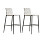 Modern Style Bar Stool Leather Backrest Counter Stool with Metal Legs White 2 Piece Set Clearhalo 'Bar Furniture' 'Bar Stools' 'bar_stools' 'furn' 'furn_bar_stools' 'Furniture' 'Kitchen & Dining Furniture' 6747707
