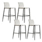Modern Style Bar Stool Leather Backrest Counter Stool with Metal Legs White 4 Piece Set Clearhalo 'Bar Furniture' 'Bar Stools' 'bar_stools' 'furn' 'furn_bar_stools' 'Furniture' 'Kitchen & Dining Furniture' 6747709