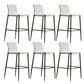 Modern Style Bar Stool Leather Backrest Counter Stool with Metal Legs White 6 Piece Set Clearhalo 'Bar Furniture' 'Bar Stools' 'bar_stools' 'furn' 'furn_bar_stools' 'Furniture' 'Kitchen & Dining Furniture' 6747711