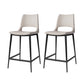 革のバースツールモダンバックレストカウンタースツールが金属脚