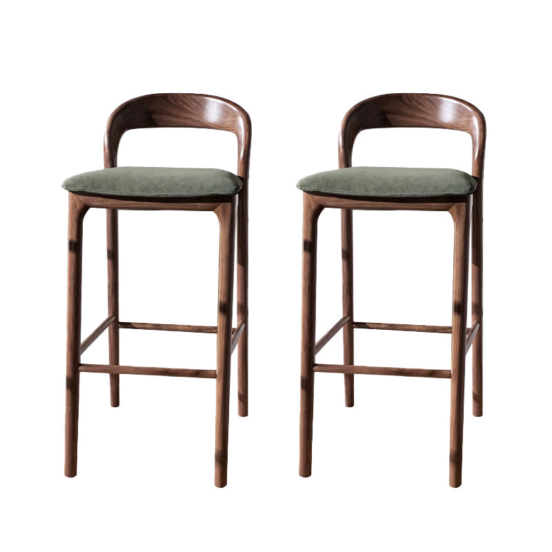 Brown Ash Wood Counter Stools Industrial Green Velvet Stools 2 Piece Set Clearhalo 'Bar Furniture' 'Bar Stools' 'bar_stools' 'furn' 'furn_bar_stools' 'Furniture' 'Kitchen & Dining Furniture' 6747740