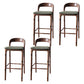 Brown Ash Wood Counter Stools Industrial Green Velvet Stools 4 Piece Set Clearhalo 'Bar Furniture' 'Bar Stools' 'bar_stools' 'furn' 'furn_bar_stools' 'Furniture' 'Kitchen & Dining Furniture' 6747741
