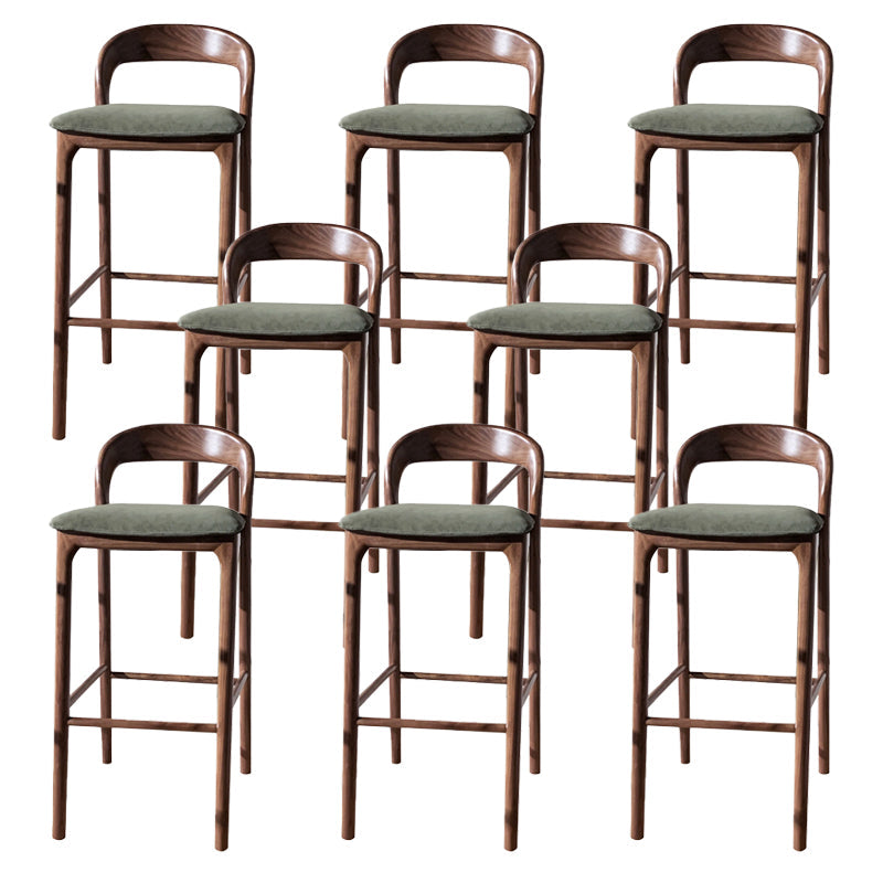 Brown Ash Wood Counter Stools Industrial Green Velvet Stools 8 Piece Set Clearhalo 'Bar Furniture' 'Bar Stools' 'bar_stools' 'furn' 'furn_bar_stools' 'Furniture' 'Kitchen & Dining Furniture' 6747745