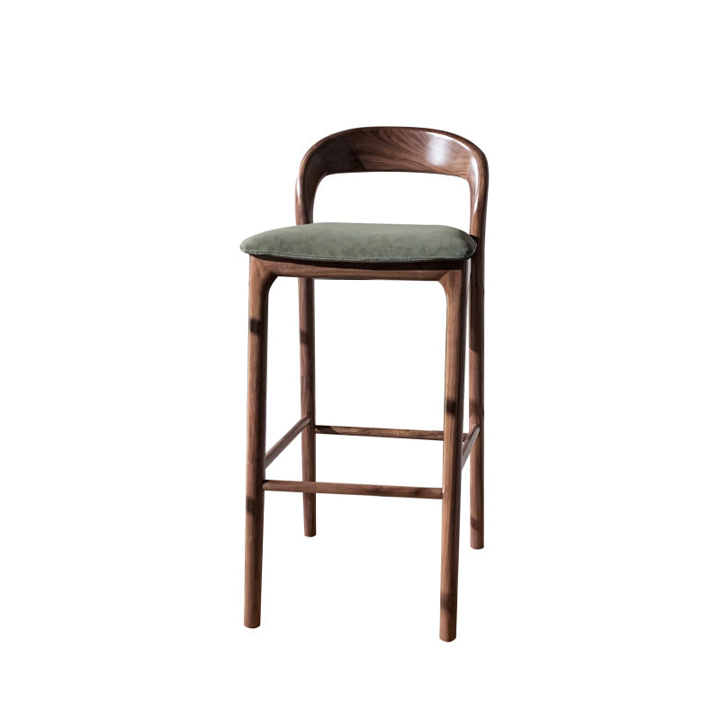 Brown Ash Wood Counter Stools Industrial Green Velvet Stools 1 Piece Clearhalo 'Bar Furniture' 'Bar Stools' 'bar_stools' 'furn' 'furn_bar_stools' 'Furniture' 'Kitchen & Dining Furniture' 6747747